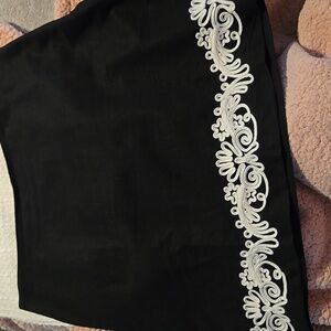 LOFT Black and White Linen  Skirt Sz 10